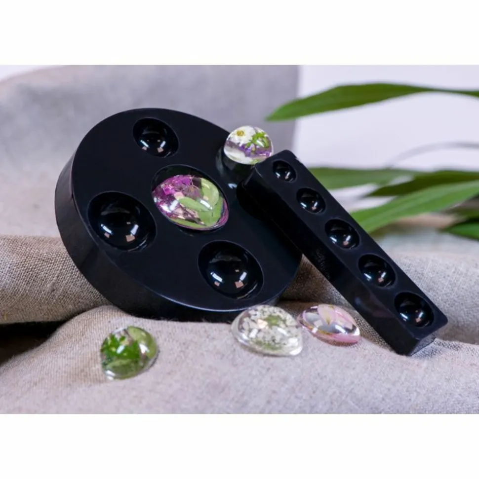 PÉBÉO - 2 moules décoratifs en silicone - demi-spheres