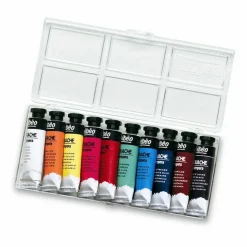 PÉBÉO - 10 tubes de gouache - 10 x 10 ml - couleurs assorties