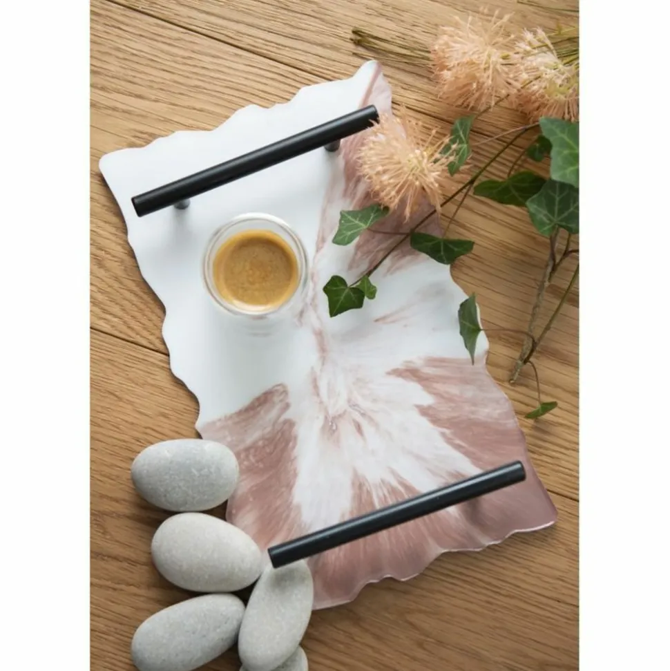 PÉBÉO - Moule plateau en silicone - géode - 32 x 18 cm