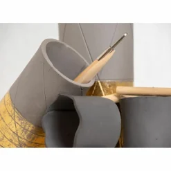 PÉBÉO - Pain d'argile sans cuisson - gris béton - 1,5 kg