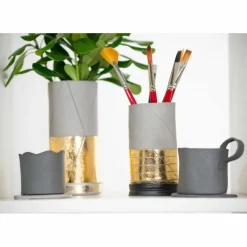 PÉBÉO - Pain d'argile sans cuisson - gris béton - 1,5 kg