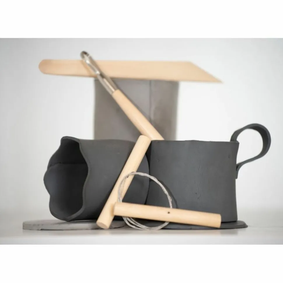 PÉBÉO - Pain d'argile sans cuisson - gris béton - 1,5 kg