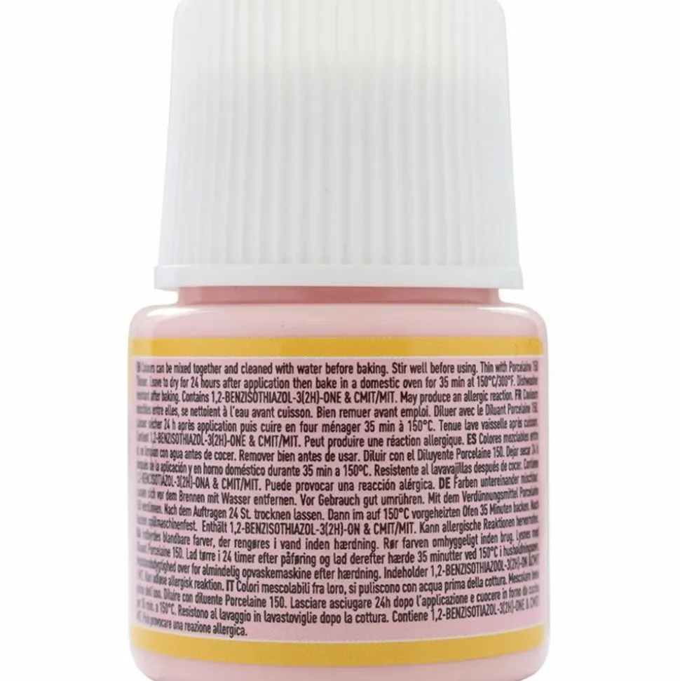 PÉBÉO - Peinture à l'eau brillante pour porcelaine - rose tendresse - 45 ml