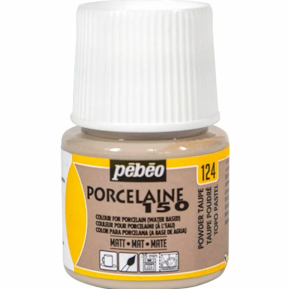PÉBÉO - Peinture à l'eau mate pour porcelaine - taupe - 45 ml