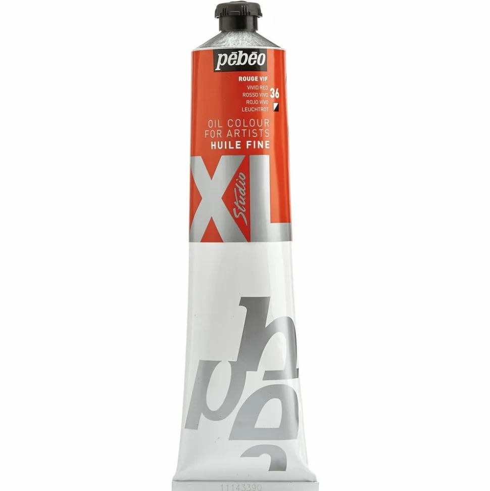 PÉBÉO - Peinture à l'huile fine xl studio - rouge vif - 200 ml