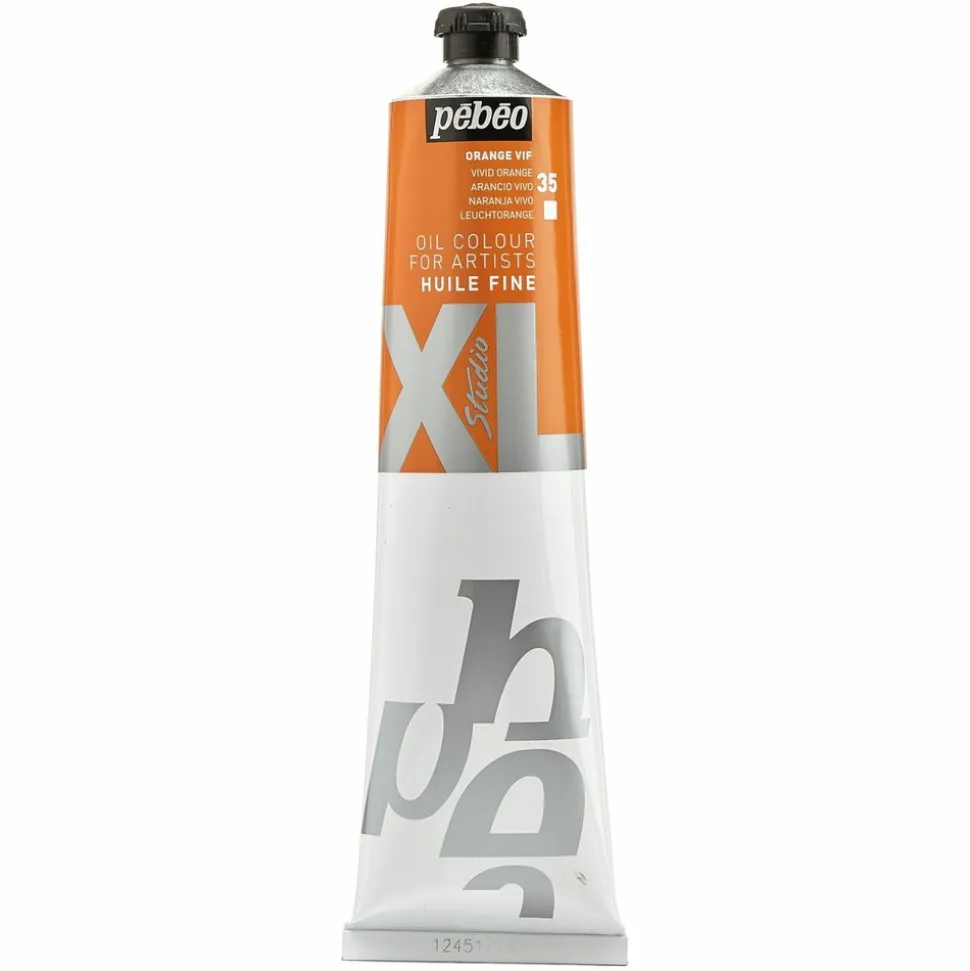 PÉBÉO - Peinture à l'huile fine xl studio - orange vif - 200 ml