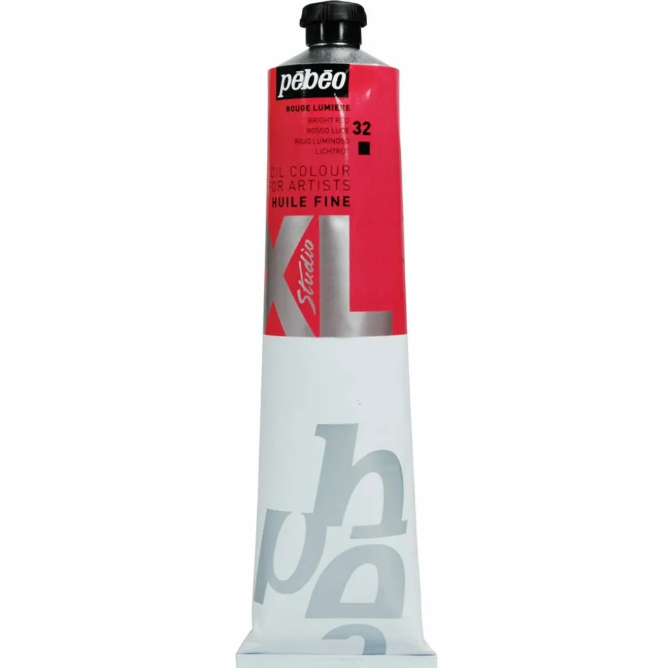 PÉBÉO - Peinture à l'huile fine xl studio - rouge lumineux - 200 ml