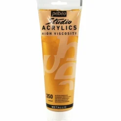 PÉBÉO - Peinture acrylique métallique - or - 250 ml