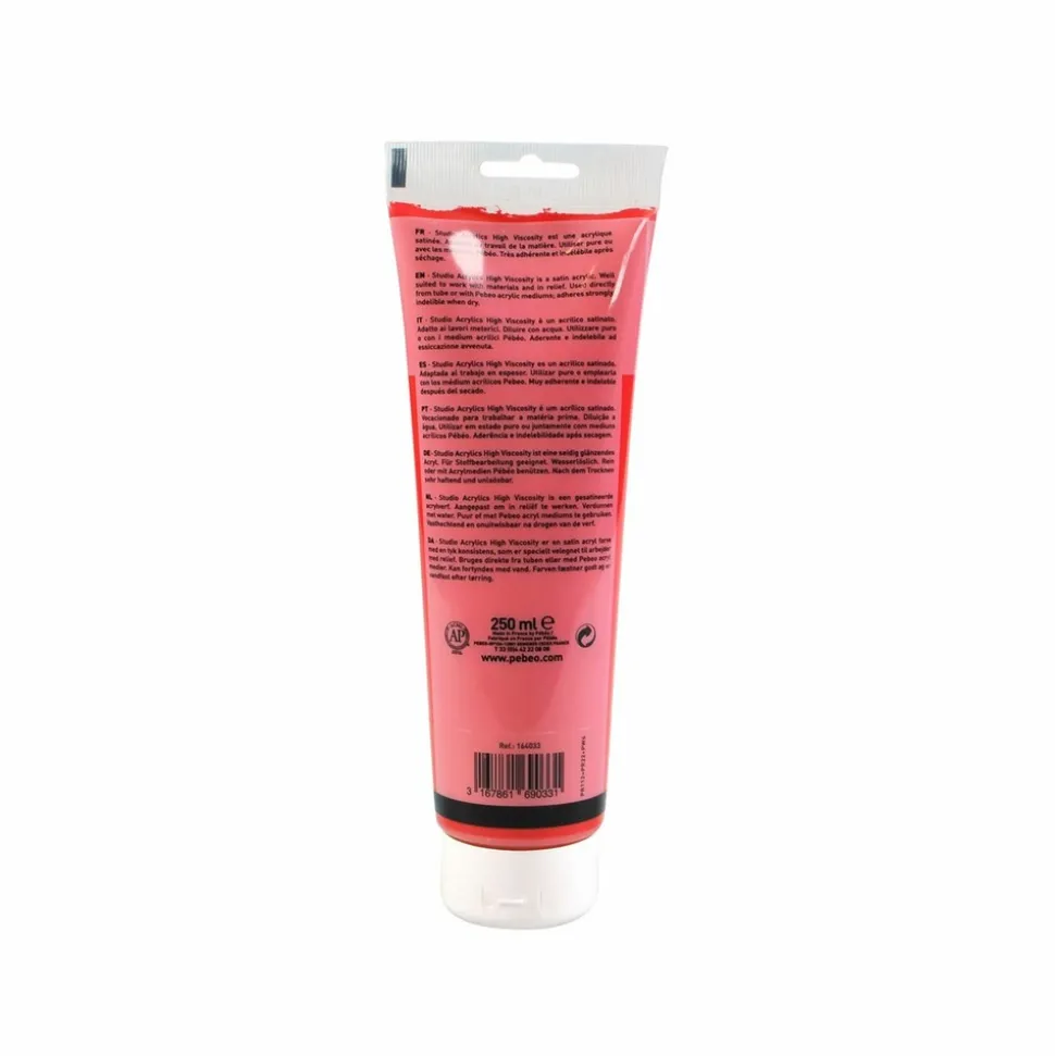PÉBÉO - Peinture acrylique opaque - rouge - 250 ml