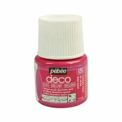PÉBÉO - Peinture acrylique opaque brillante - rose vif - 45 ml