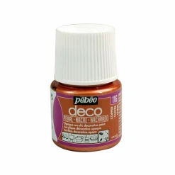 PÉBÉO - Peinture acrylique opaque nacrée - cuivre - 45 ml