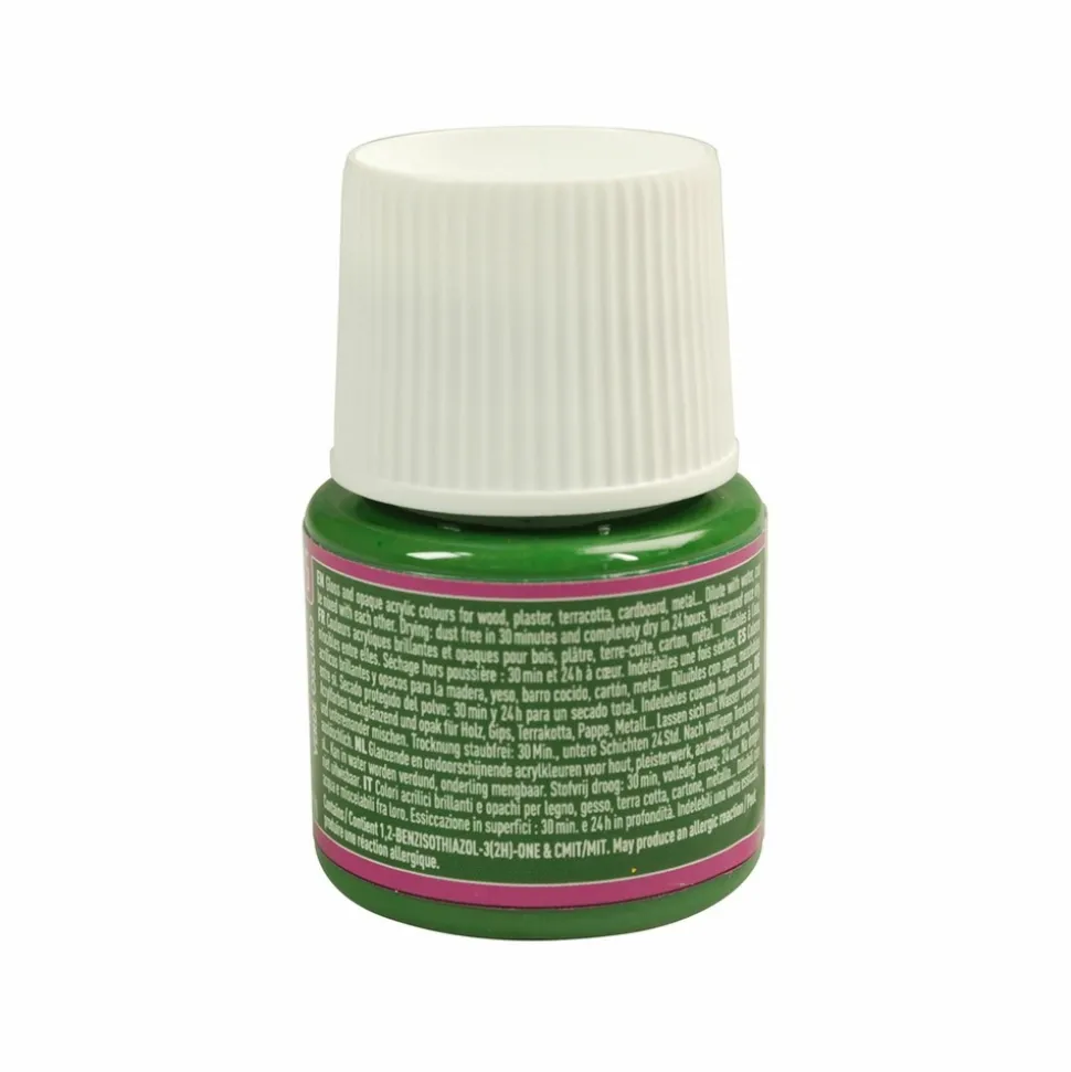 PÉBÉO - Peinture acrylique opaque brillante - vert foncé - 45 ml