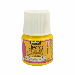 PÉBÉO - Peinture acrylique opaque mate - jaune soleil - 45 ml