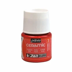 PÉBÉO - Peinture céramique et multi-surfaces - rouge - 45 ml