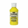 PÉBÉO - Peinture pouring acrylique brillante - jaune - 118 ml