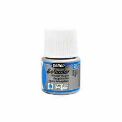 PÉBÉO - Peinture textile setacolor opaque effet métallique - argenté - 45 ml