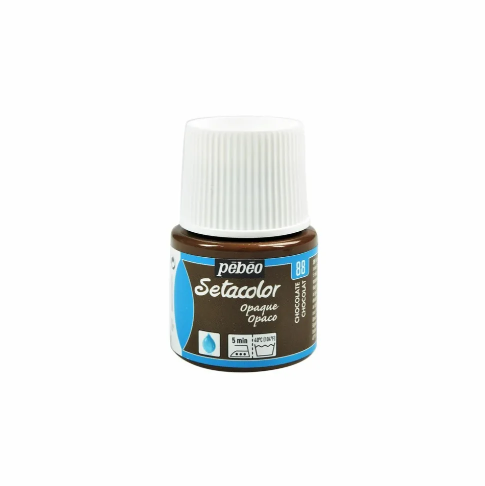 PÉBÉO - Peinture textile setacolor opaque - chocolat - 45 ml