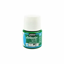 PÉBÉO - Peinture textile setacolor opaque effet daim - vert - 45 ml