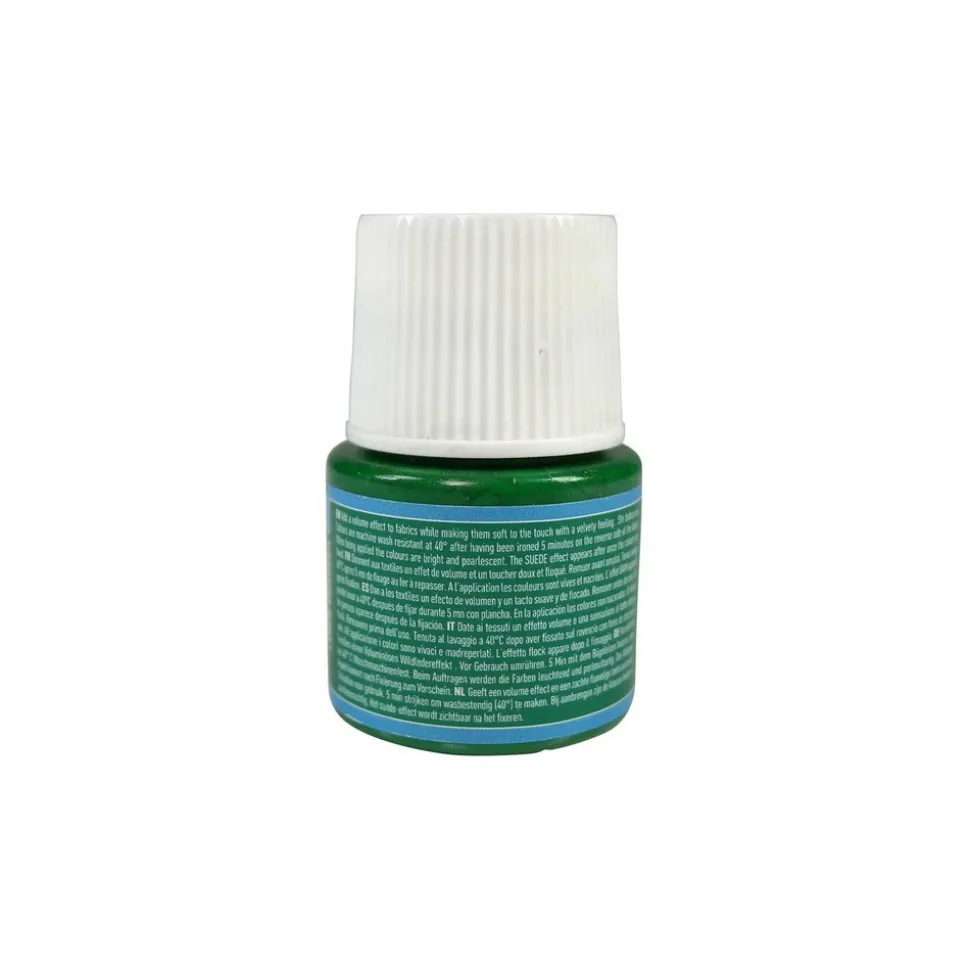 PÉBÉO - Peinture textile setacolor opaque effet daim - vert - 45 ml
