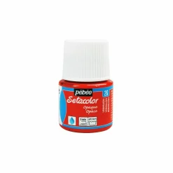 PÉBÉO - Peinture textile setacolor opaque - rouge vermillon - 45 ml