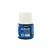 PÉBÉO - Peinture textile setacolor opaque effet métallique - bleu électrique - 45 ml