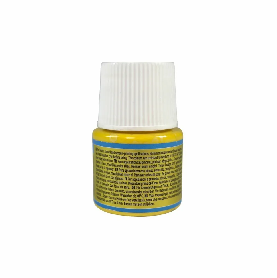 PÉBÉO - Peinture textile setacolor opaque effet métallique - jaune riche - 45 ml