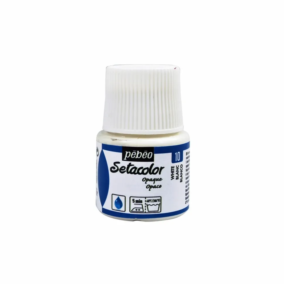 PÉBÉO - Peinture textile setacolor opaque - blanc - 45 ml