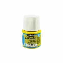 PÉBÉO - Peinture textile setacolor opaque effet daim - jaune lumière - 45 ml
