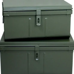 PIERRE HENRY - Lot de 2 coffres en métal habitat