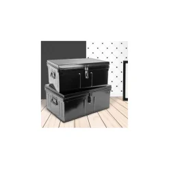 PIERRE HENRY - Lot de 2 coffres en métal habitat