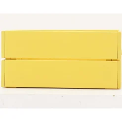 PINUS - Caisse de rangement en pin petit modèle 31 x 23 x 15 cm jaune