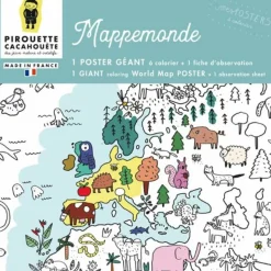 PIROUETTE CACAHOUÈTE - Poster à colorier - animaux du monde