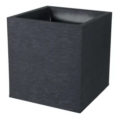 POETIC - Bac carré Graphit en polypropylène, anthracite L. 39,5 x H. 43,5 cm