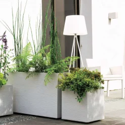 POETIC - Bac carré Graphit en polypropylène blanc cérusé - 39,5x39,5x43,5 cm