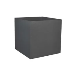 POETIC - Pot carré GRAPHIT en polypropylène anthracite - 49,5x49,5x49,5 cm