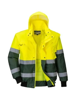 PORTWEST - Blouson bomber hi-vis x couleur : jaune/vert taille m - portwest