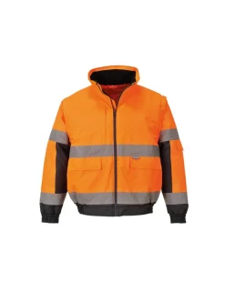 PORTWEST - Blouson 2-en-1 hivis couleur : orange taille xxxl - portwest