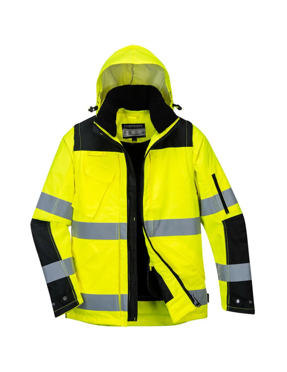 PORTWEST - Blouson 3-en-1 pro hi-vis couleur : jaune/noir taille s - portwest