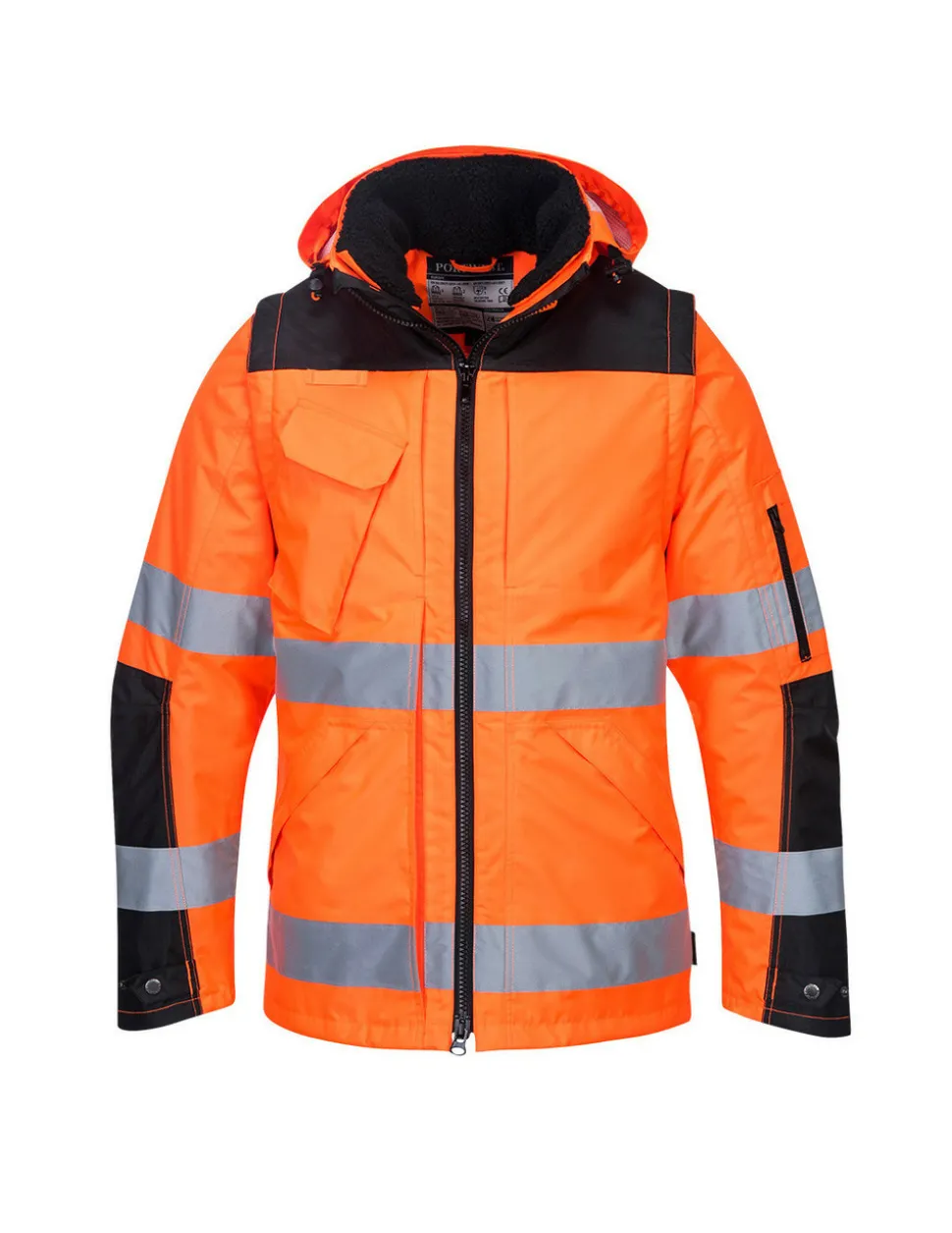 PORTWEST - Blouson 3-en-1 pro hi-vis couleur : orange/noir taille xxl - portwest