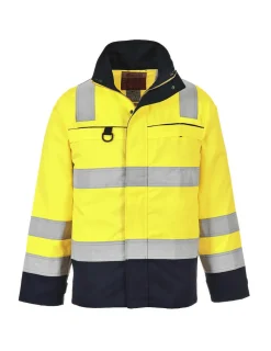 PORTWEST - Blouson haute-visibilité multirisques couleur : jaune/marine taille l - portwest