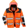 PORTWEST - Blouson hivis 3 en 1 couleur : orange/noir taille xl - portwest