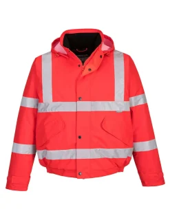 PORTWEST - Blouson hi-vis couleur : rouge taille xxl - portwest