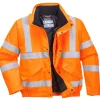 PORTWEST - Blouson hi-vis ris couleur : orange taille l - portwest