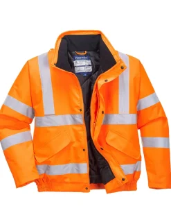 PORTWEST - Blouson hi-vis ris couleur : orange taille l - portwest
