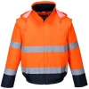PORTWEST - Blouson hv 2-en-1 hv doublé polaire couleur : orange/marine taille l - portwest