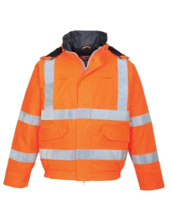 PORTWEST - Blouson pilote hv pluie bizflame antistatique et flamme retardant couleur : orange taille xl - portwest