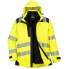 PORTWEST - Blouson pw3 3-en-1 haute visibilité couleur : jaune/noir taille xl - portwest