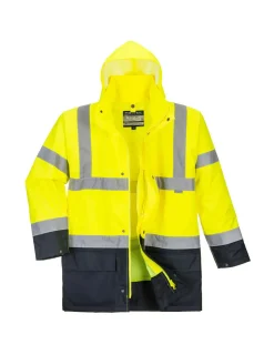 PORTWEST - Parka 5 en 1 essentiel bicolore couleur : jaune/noir taille m - portwest