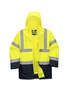 PORTWEST - Parka 5 en 1 essentiel bicolore couleur : jaune/marine taille 5xl - portwest