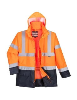 PORTWEST - Parka bicolore executive 5-en-1 couleur : orange/marine taille xl - portwest